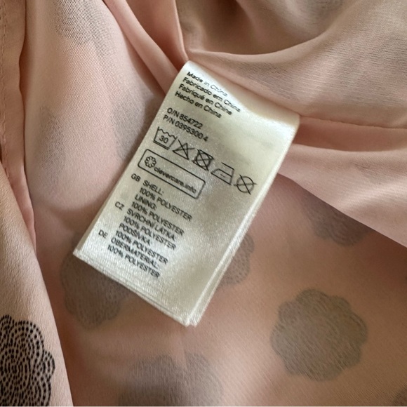 H&M Pink and Black Shirt Dress Sleeveless V-neck Fully Lined Size 4 - Picture 5 of 9